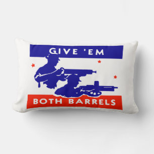Coussin Rectangle Les 2ème guerre mondiale leur donnent les deux bar