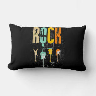 Coussin Rectangle Les amateurs de guitare Style rétro Cadeau Pou