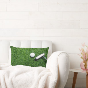 Coussin Rectangle Les balles de golf sont sur de l'herbe verte