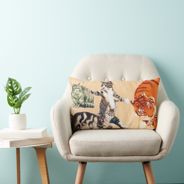 Coussin Rectangle Les chats vont jouer (Chaise)