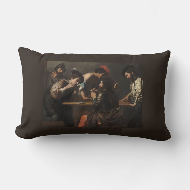 Coussin Rectangle Les Cheats, Les Soldats Mercenaires Jouant Des Car (Recto)