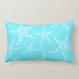Coussin Rectangle Les étoiles de mer modèlent dans la turquoise et
