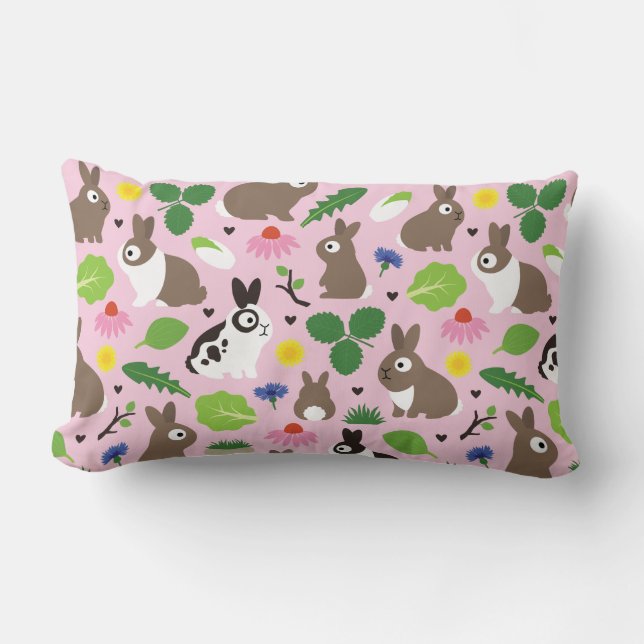Coussin Rectangle Les lapins Et Leurs Traitements (Recto)