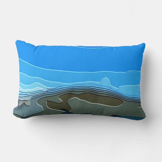 COUSSIN RECTANGLE LES MONTAGNES (Recto)
