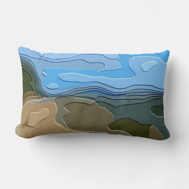 COUSSIN RECTANGLE LES MONTAGNES (Recto)