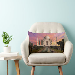 Coussin Rectangle Les monuments Vue colorée du Taj Mahal