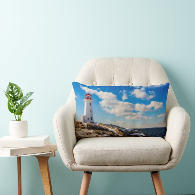 Coussin Rectangle Les phares | Peggy's Cove Nouvelle-Écosse (Chaise)