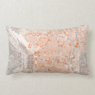 Coussin Rectangle L'Espagne : Carte de Madrid, C1920