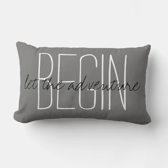 Coussin Rectangle Let the adventure begin (Recto)