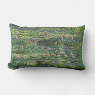 Coussin Rectangle L'étang À Eau, Peinture À L'Huile Paysagère, Monet