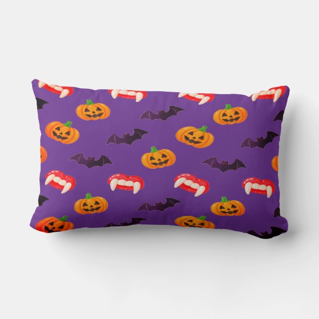 Coussin Rectangle L'explosion de bonbons de Dracula Halloween Éffray (Verso)