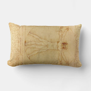 Coussin Rectangle L'Homme de Vitruve de Léonard de Vinci