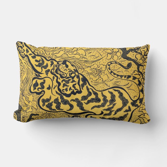 Coussin Rectangle Libérez votre côté sauvage : le tigre dans la jung (Recto)