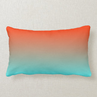Coussin Rectangle Light Aqua Orange Ombre