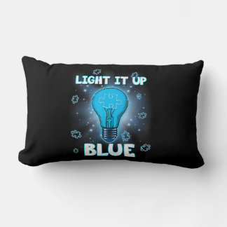 Coussin Rectangle Light It Up Blue Autism Shirt I Wear Blue For Awar