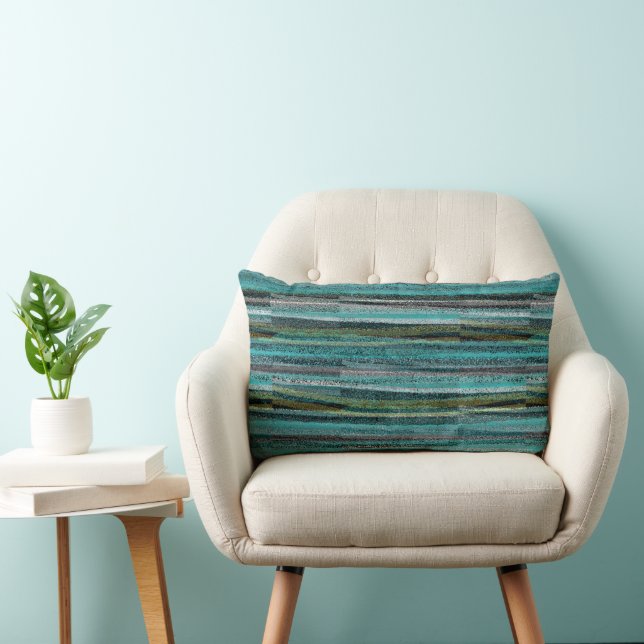 Coussin Rectangle Lignes cassées Abstraites (Chaise)