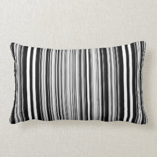 Coussin Rectangle Lignes noires et blanches