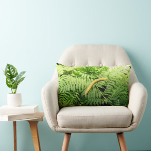 Coussin Rectangle Limace banane sur fougères I