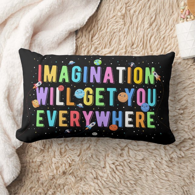 Coussin Rectangle L'Imagination Vous Attirera Partout (Couverture)