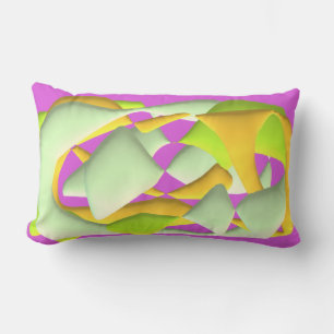 Coussin Rectangle Lime Vert et violet clair motifs Light Swi