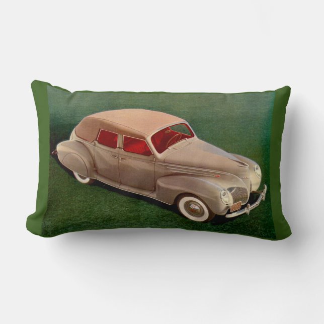 Coussin Rectangle Lincoln Zephyr 1939 (Recto)