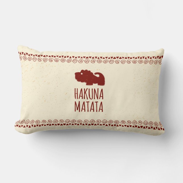 Coussin Rectangle Lion de Hakuna Matata (Recto)