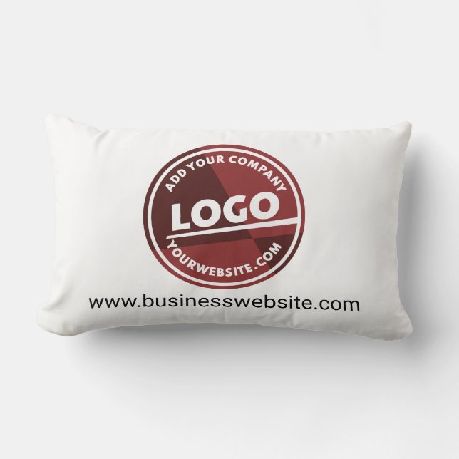 Coussin Rectangle Logo d'entreprise Adresse du site Web de l'entrepr (Recto)