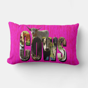 Coussin Rectangle Logo D'Image De Vaches Fabriqué Avec Des Images De