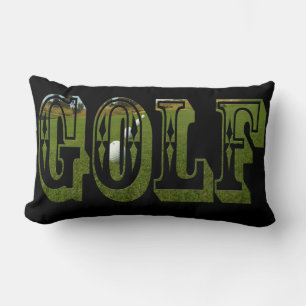 Coussin Rectangle Logo D'Image Dimensionnelle De Golf,