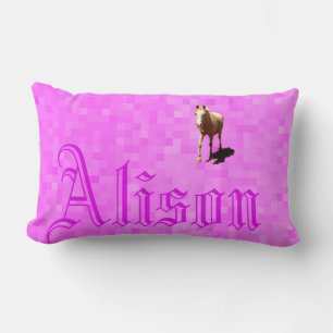 Coussin Rectangle Logo du nom d'Alice,