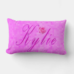 Coussin Rectangle Logo Du Nom De Kylie En Rose