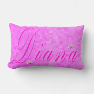 Coussin Rectangle Logo du prénom Diana pour filles,