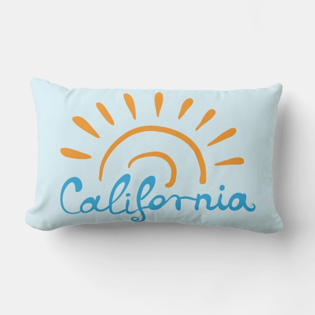 Coussin Rectangle Logo ensoleillé de la Californie (Recto)