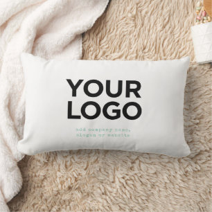 Coussin Rectangle Logo et texte personnalisés d'entreprise