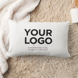 Coussin Rectangle Logo et texte personnalisés d'entreprise