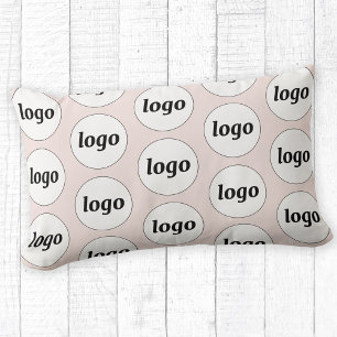 Coussin Rectangle Logo Motif Business Promotion Blush Pink