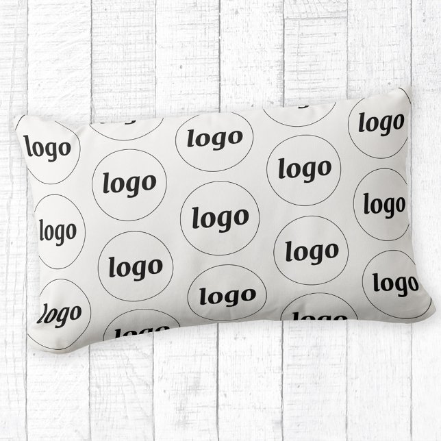 Coussin Rectangle Logo simple Motif Business Promotionnels (Simple logo pattern business promotional pillow)