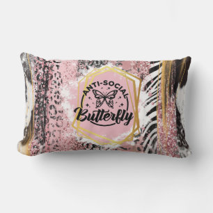 Coussin Rectangle L'oreiller jeté papillon anti-social