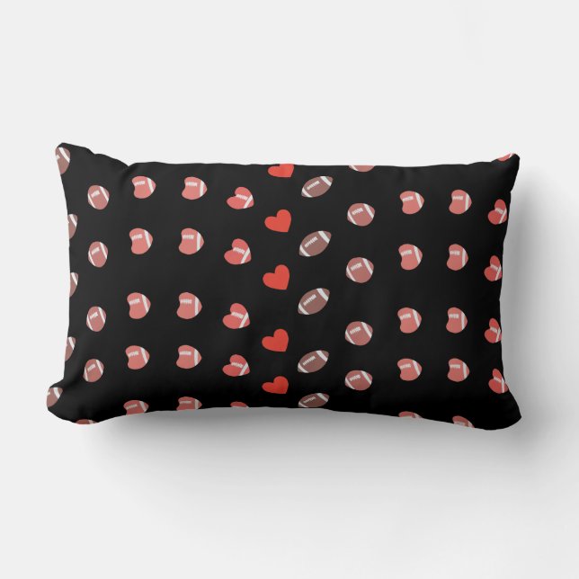 Coussin Rectangle Love American Football - Gridiron Fans Heart (Recto)