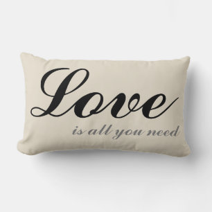Coussin Rectangle Love is all you need Cushion Beige