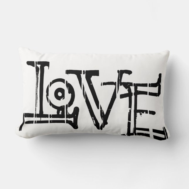 Coussin Rectangle Love word typography (Recto)