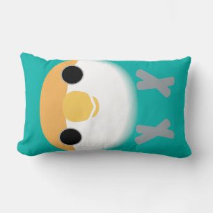Coussin Rectangle Lovebird à tête brune (bleu hollandais)