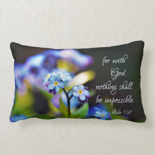 Coussin Rectangle Luc 1:37 Car avec Dieu rien ne sera impossible