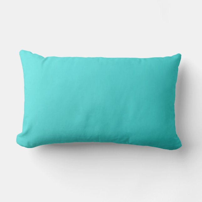 Coussin Rectangle Lumbar simple de carreau de turquoise (Recto)