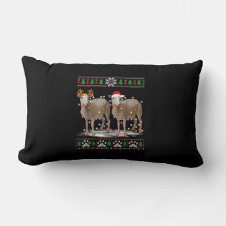 Coussin Rectangle Lumières des arbres de Noël des moutons | Cadeau a