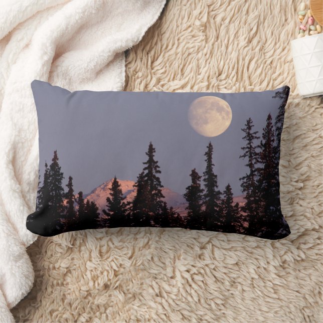 Coussin Rectangle Lune Hiver précoce | Ancrage, Alaska (Couverture)