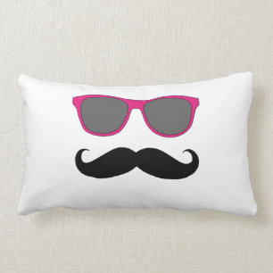 Coussin Rectangle Lunettes de soleil roses et humour noir de