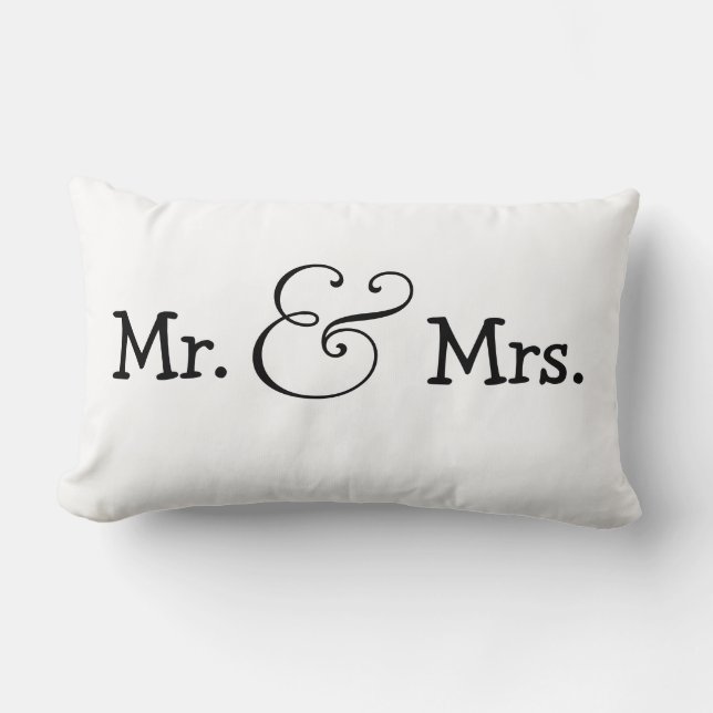 Coussin Rectangle M. et Mme Bride et Groom Mariage Cadeau (Recto)