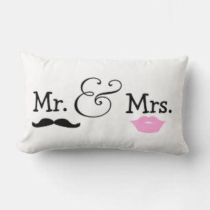 Coussin Rectangle M. et Mme Bride et Groom Mariage Cadeau