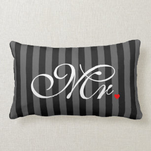 Coussin Rectangle M. Husband Groom His Hers l'épouse nouvellement